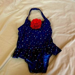 Old Navy Red, white and blue girls swimsuit